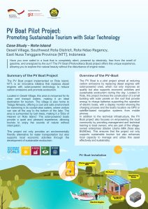 PV-Boat Pilot Project: Promoting Sustainable Tourism with Solar Technology